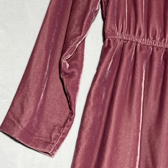 J Crew Velvet Tulip Hem Dress Size 4 Guava Berry - Runs Large - Picture 6 of 14